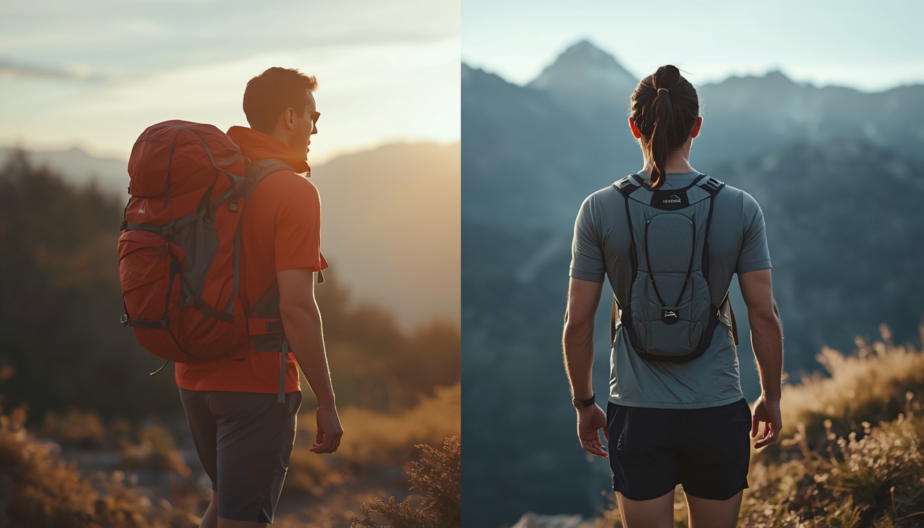 Koşu sırt çantası ve trekking çantası karşılaştırması
